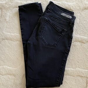 Express Black Mid-Rise Stretch Skinny Jeans
